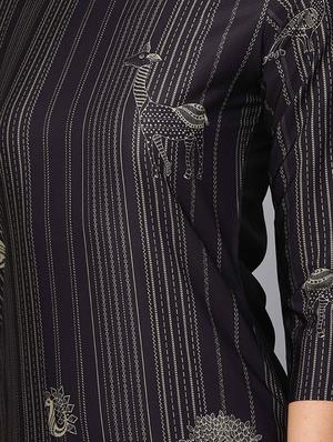 printed straight kurta - 16726000 - Standard Image - 4