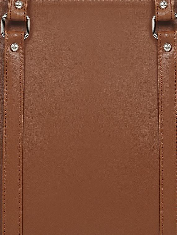 brown leatherette regular handbag - 16726166 - Zoom Image - 4