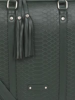 green leatherette laptop laptop bag - 16726211 - Standard Image - 4