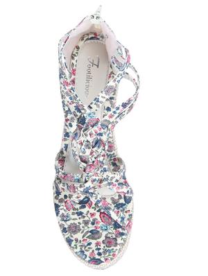 white closed back wedges - 16726268 - Standard Image - 4