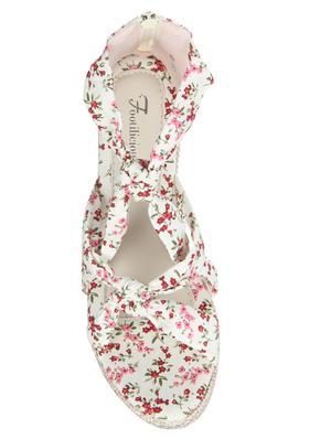 white closed back wedges - 16726269 - Standard Image - 4