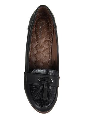 black slip on wedges - 16726436 - Standard Image - 4