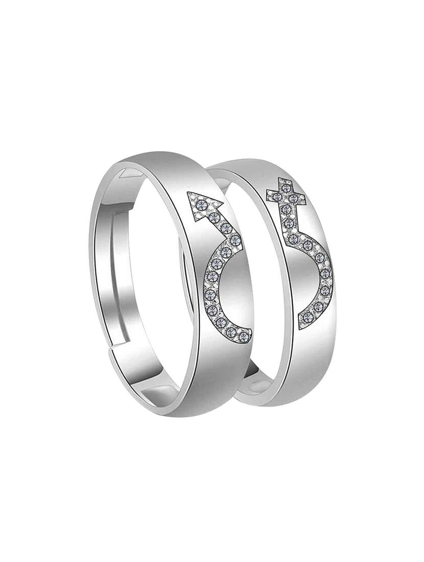 silver plated combo ring