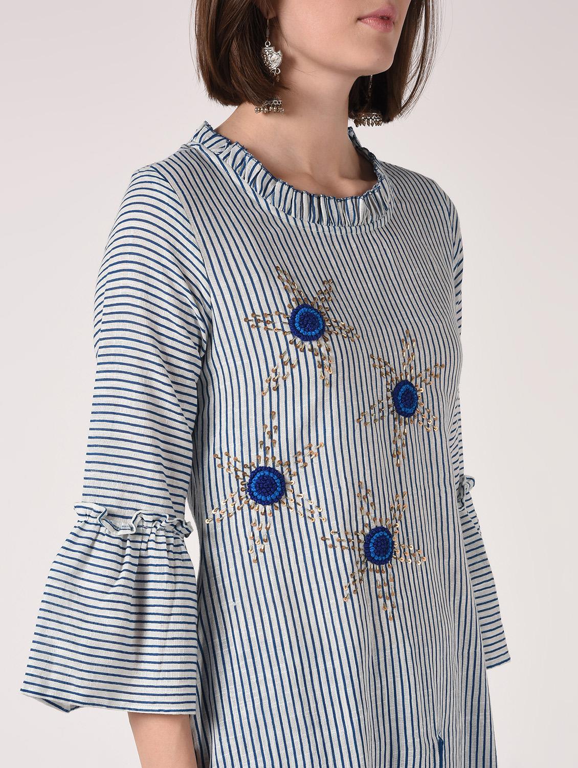 striped kurta pant set - 16728275 - Zoom Image - 4