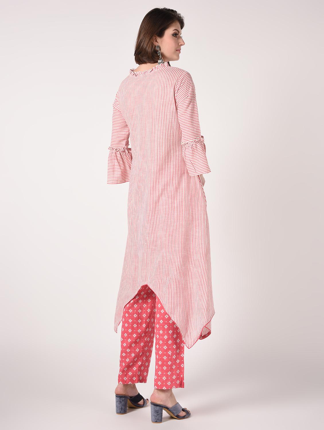 striped kurta pant set - 16728276 - Zoom Image - 4