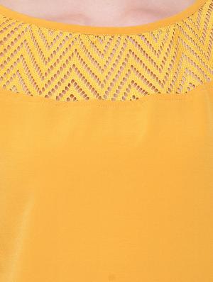 bell sleeved mesh panel top - 16730484 - Standard Image - 4