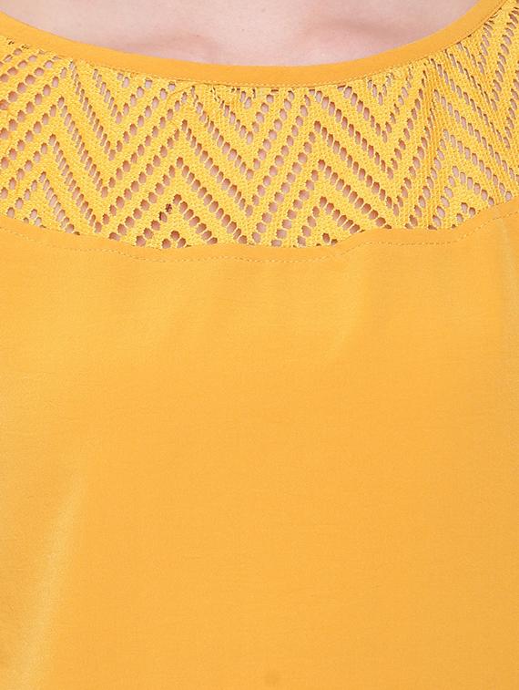 bell sleeved mesh panel top - 16730484 - Zoom Image - 4