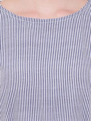 tie front striped a-line dress - 16730574 - Standard Image - 4