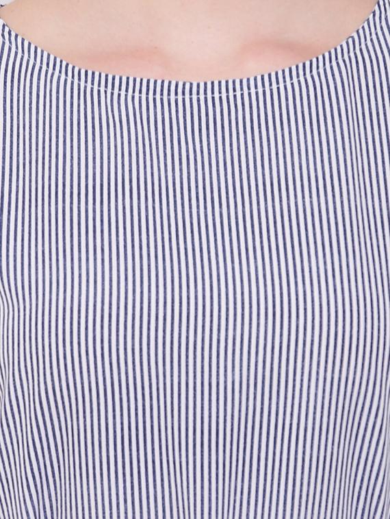 tie front striped a-line dress - 16730574 - Zoom Image - 4