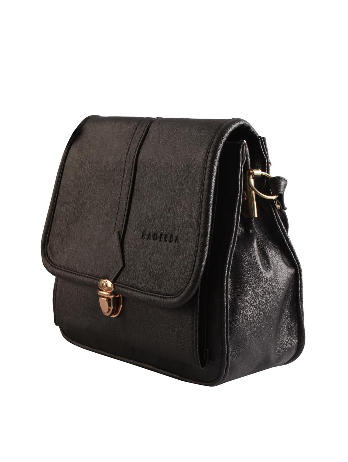 black leatherette regular sling bag - 16731021 - Zoom Image - 4