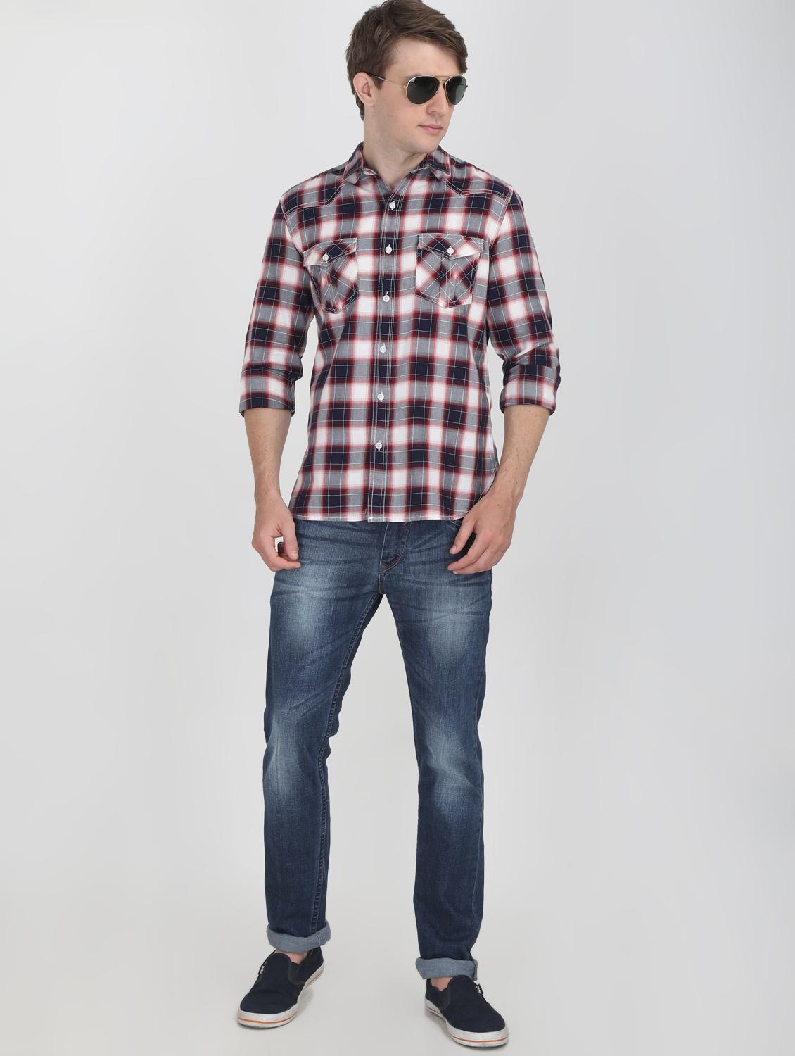 multi colored checkered casual shirt - 16731082 - Zoom Image - 4