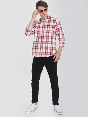 red checkered casual shirt - 16731093 - Standard Image - 4