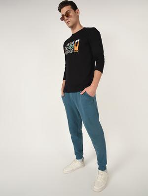 black typographic chest print t-shirt - 16735118 - Standard Image - 4