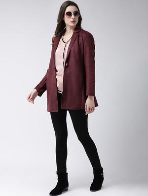 lapel neck long sleeved blazer - 16735151 - Standard Image - 4