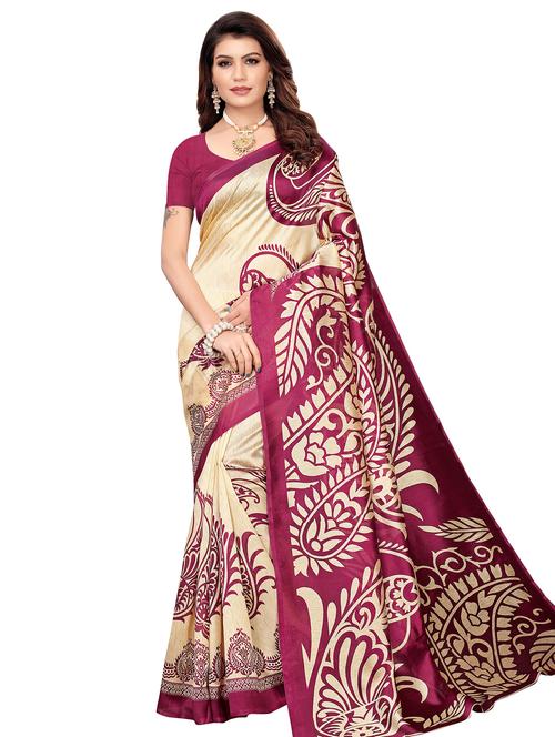 paisley mysore silk saree with blouse - 16736784 - Standard Image - 1