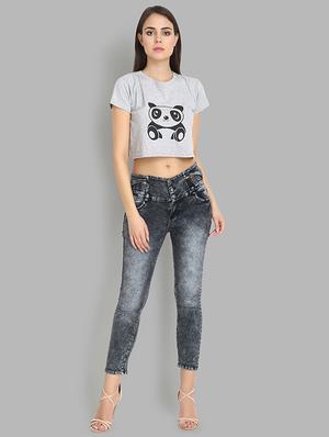 high rise button detail jean - 16737062 - Standard Image - 4