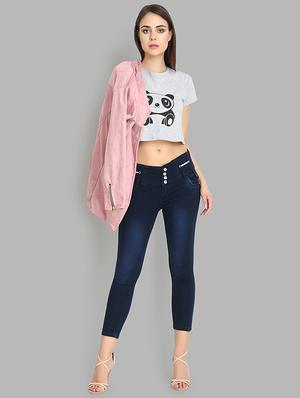 mid rise button detail jeans - 16737069 - Standard Image - 4