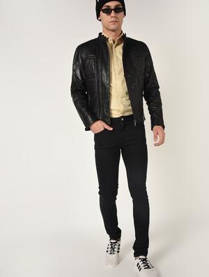 black solid 100% lamb leather jacket - 16737517 - Standard Image - 4