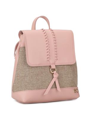 pink leatherette (pu) regular backpack - 16737960 - Standard Image - 4