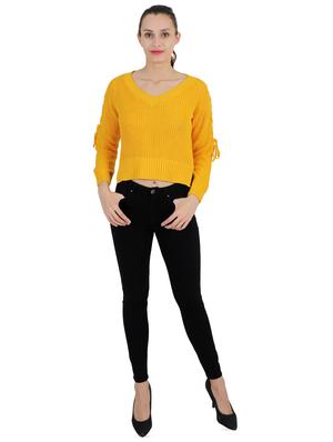 v-neck solid pullover - 16738469 - Standard Image - 4