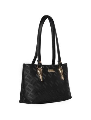 black leatherette regular handbag - 16738947 - Standard Image - 4