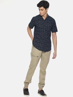 beige solid jogger - 16739229 - Standard Image - 4