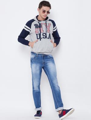 grey chest printed sweatshirt - 16739299 - Standard Image - 4