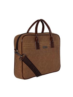 beige leatherette (pu) laptop bag - 16739352 - Standard Image - 4