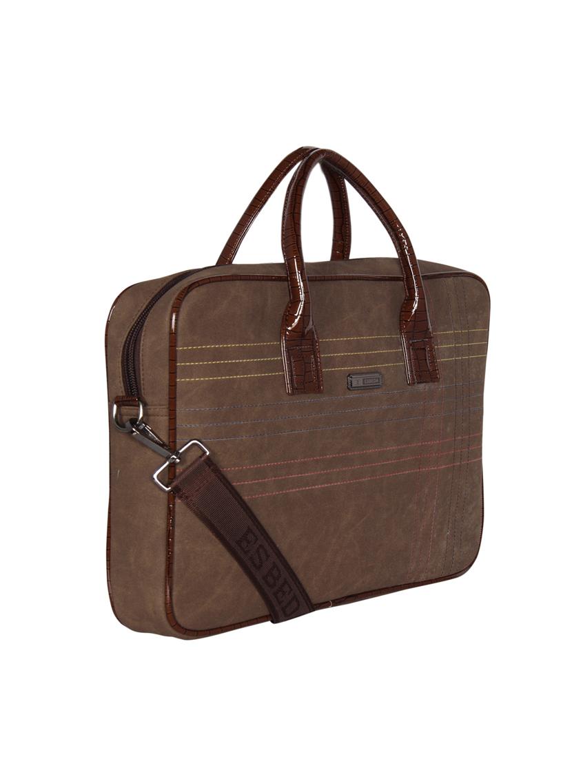 brown leatherette (pu) laptop bag - 16739354 - Zoom Image - 4