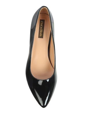 black slip on pumps - 16740102 - Standard Image - 4