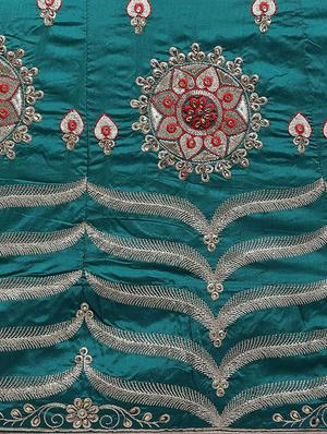 embroidered a-line lehenga - 16740799 - Standard Image - 4