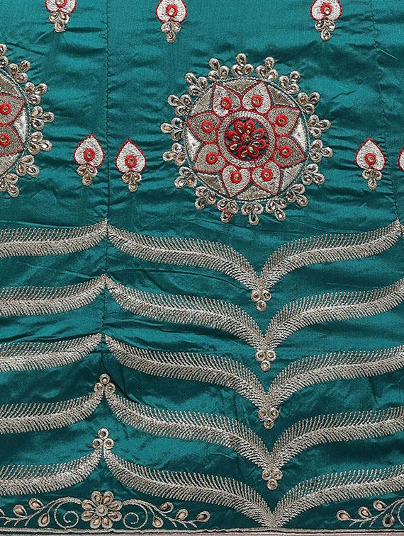 embroidered a-line lehenga - 16740799 - Zoom Image - 4
