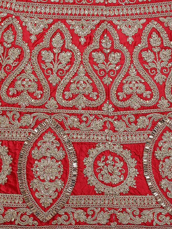 embroidered a-line lehenga - 16740808 - Zoom Image - 4