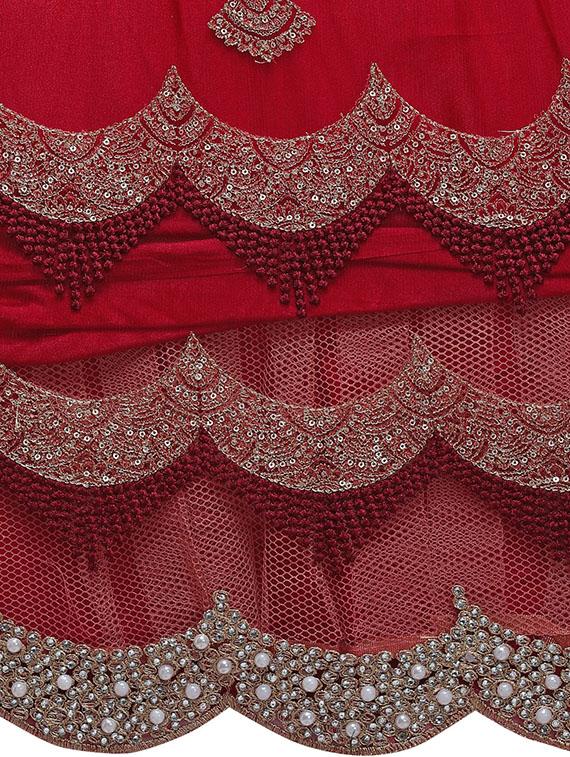 sequined a-line lehenga - 16740818 - Zoom Image - 4