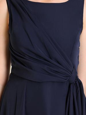boat neck drape detail maxi dress - 16740866 - Standard Image - 4