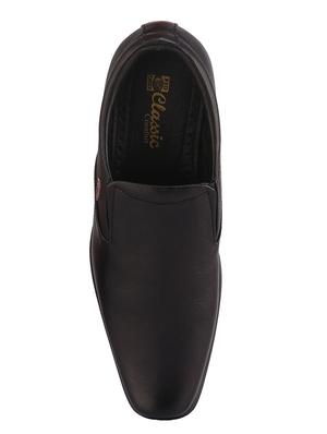 black leather slip ons - 16741375 - Standard Image - 4