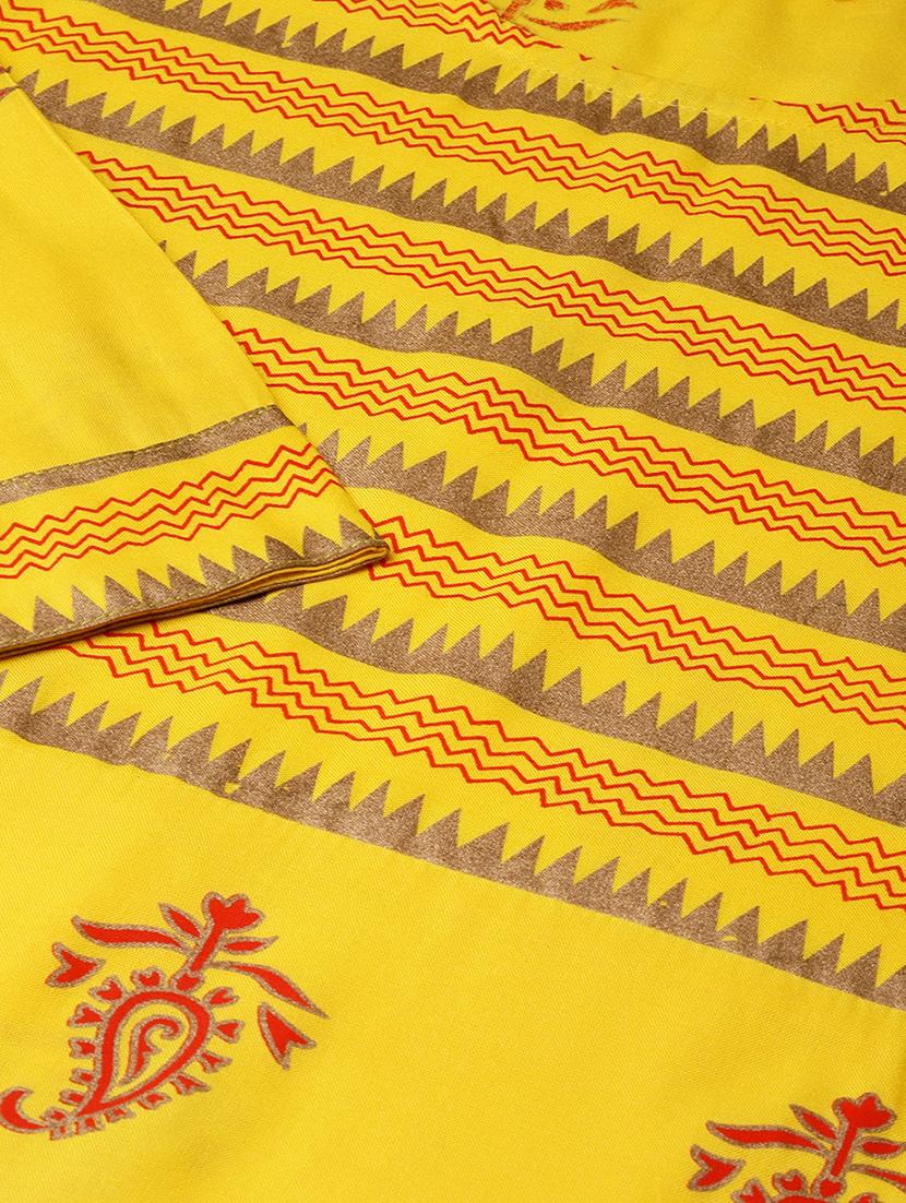 gold printed kurta palazzo set - 16741937 - Zoom Image - 4