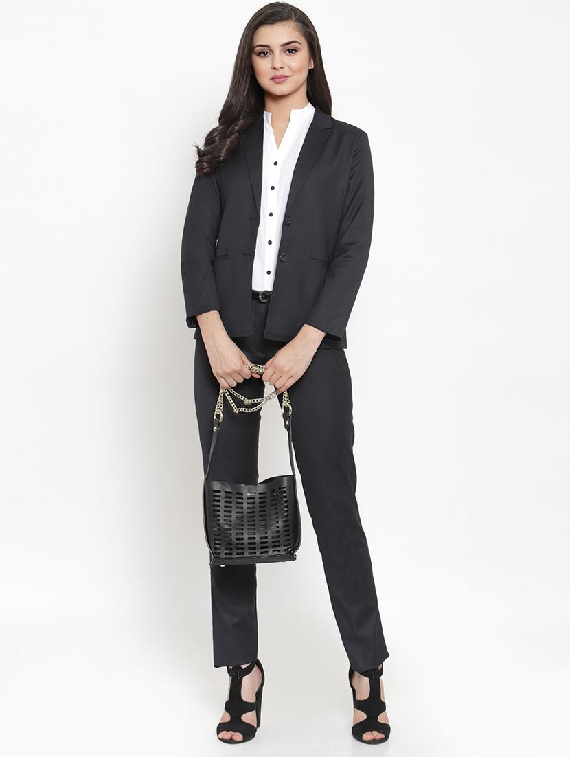 lapel neck solid blazer - 16743182 - Zoom Image - 4
