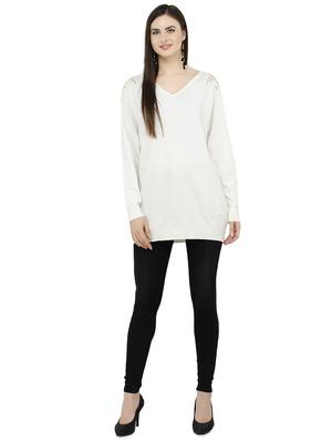 v-neck embellished pullover - 16743473 - Standard Image - 4