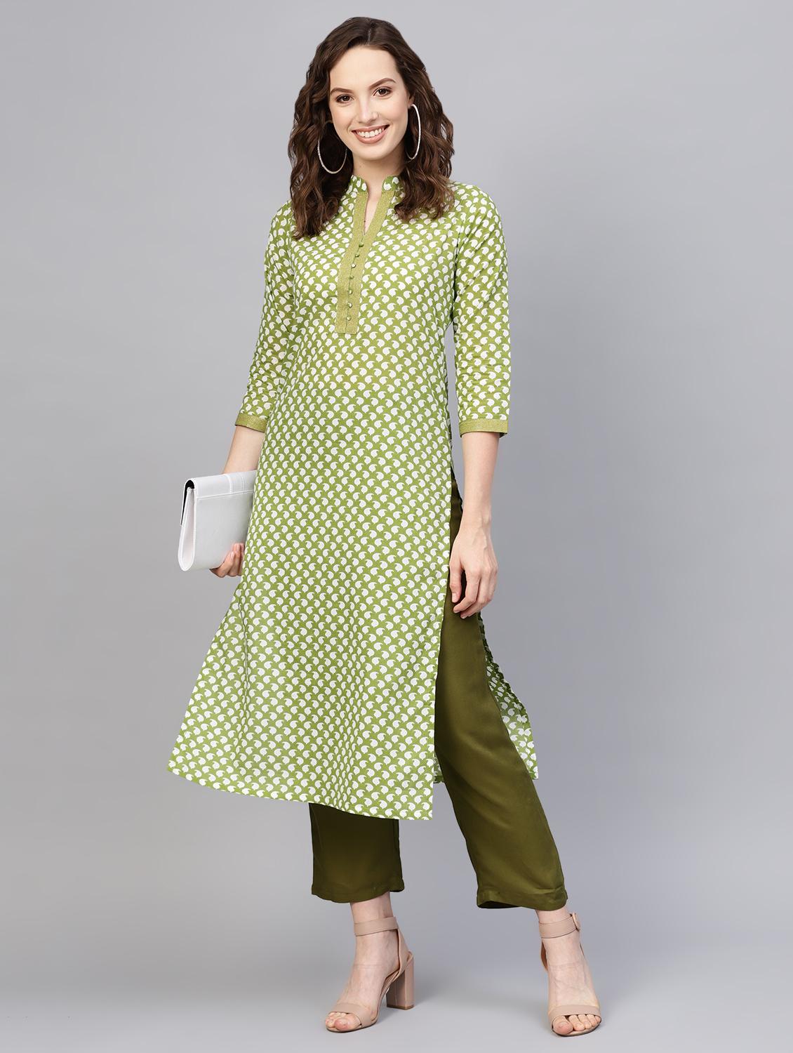 paisley straight kurta - 16743897 - Zoom Image - 4