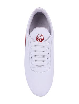 white leatherette lace up sport shoes - 16744231 - Standard Image - 4