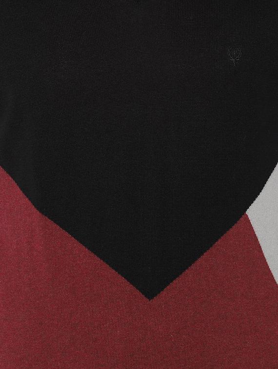 black color block pullover - 16744511 - Zoom Image - 4