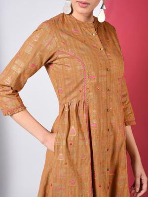 foil print kurta palazzo set - 16744782 - Standard Image - 4