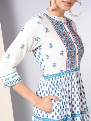 printed tiered kurta - 16745677 - Standard Image - 4