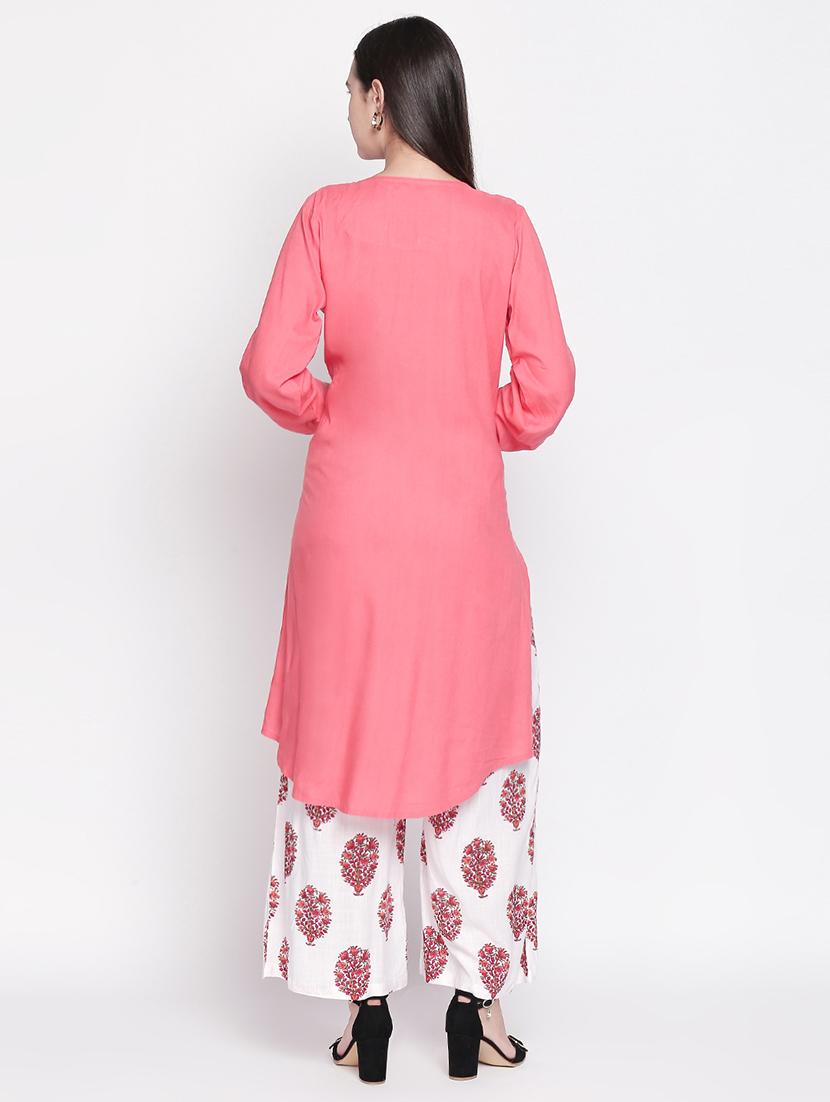 printed kurta palazzo set - 16746415 - Zoom Image - 4