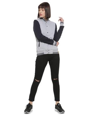 contrast ribbed color block jacket - 16746422 - Standard Image - 4