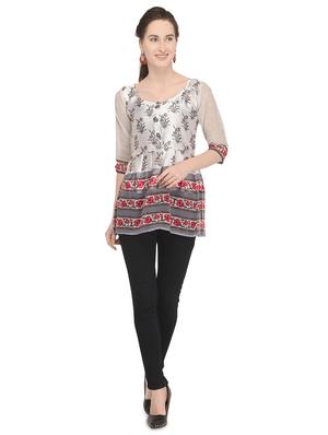round neck floral tunic - 16746913 - Standard Image - 4