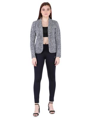 monochrome chevron blazer - 16750290 - Standard Image - 4