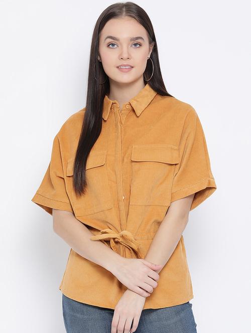 tie front pocket detail top - 16750766 - Very Small Image - 1