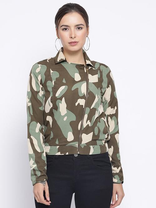 shirt collar camouflage jacket - 16750777 - Standard Image - 1